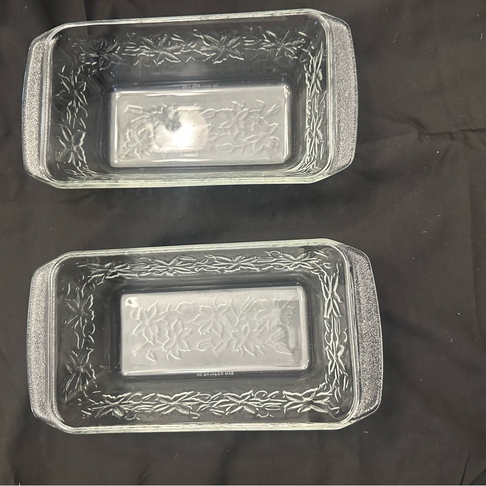 Pair of Princess House Fantasia Crystal Loaf Pan Bread